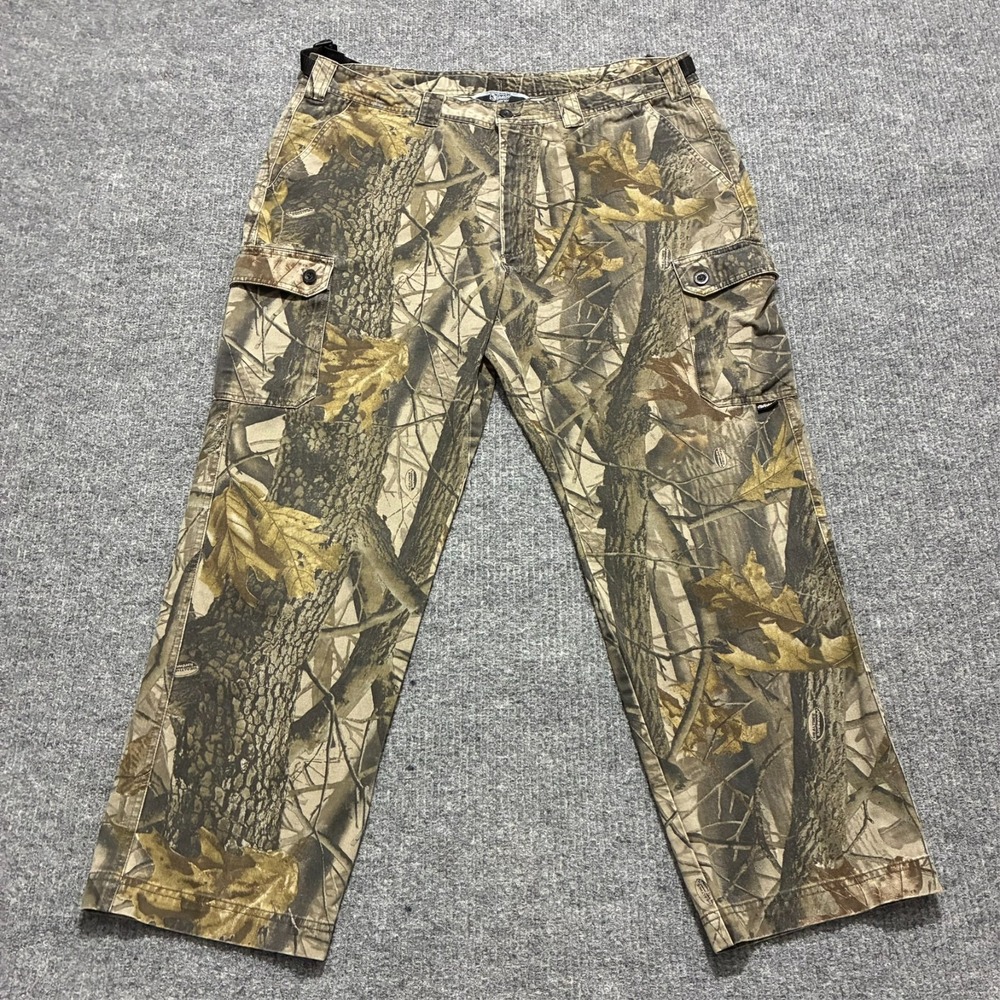 Gander Mountain Guide Series Mens Cargo Pants XL Camo Cotton Hunting Outdoor